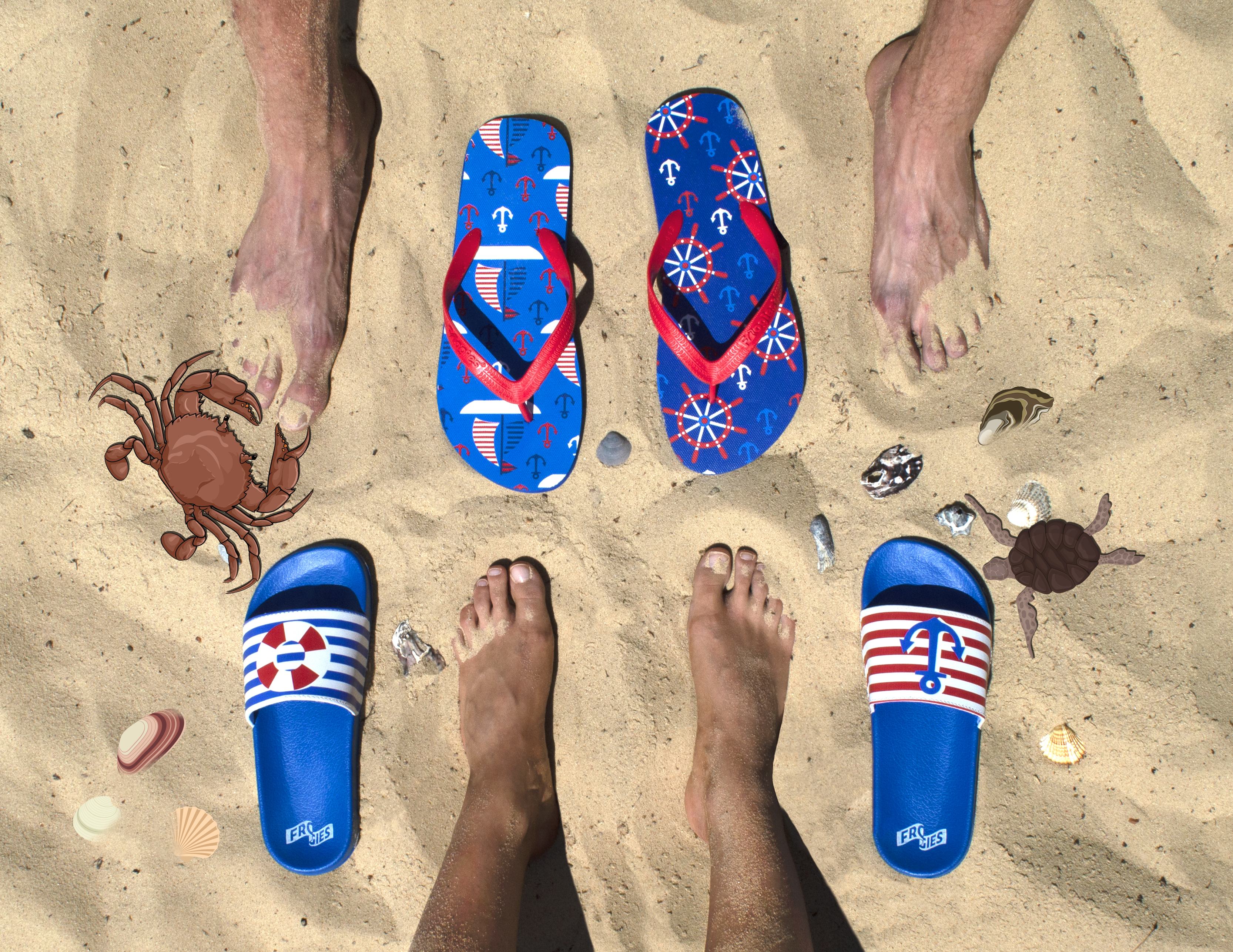 Men&#039;s flip-flops Frogies Sailor
